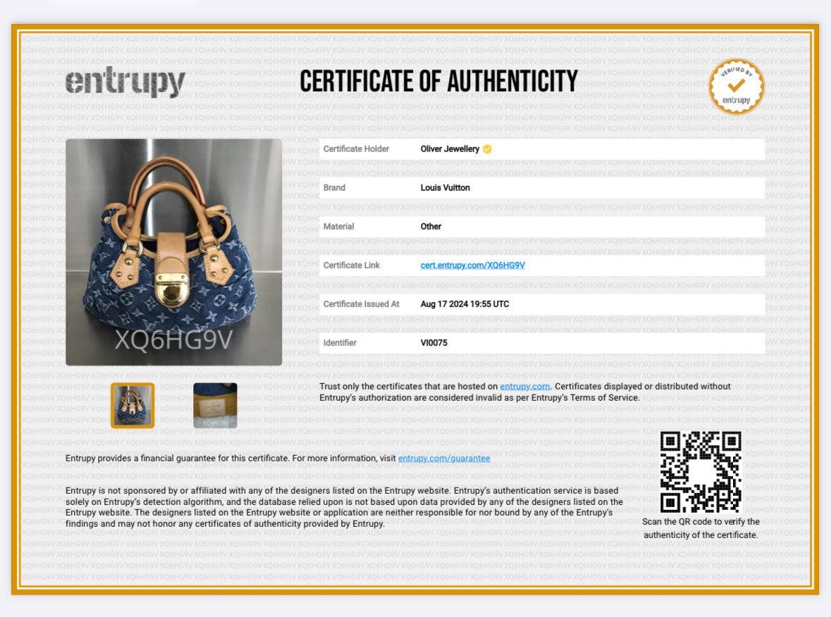 Louis Vuitton Monogram Denim Small Pleaty Bag