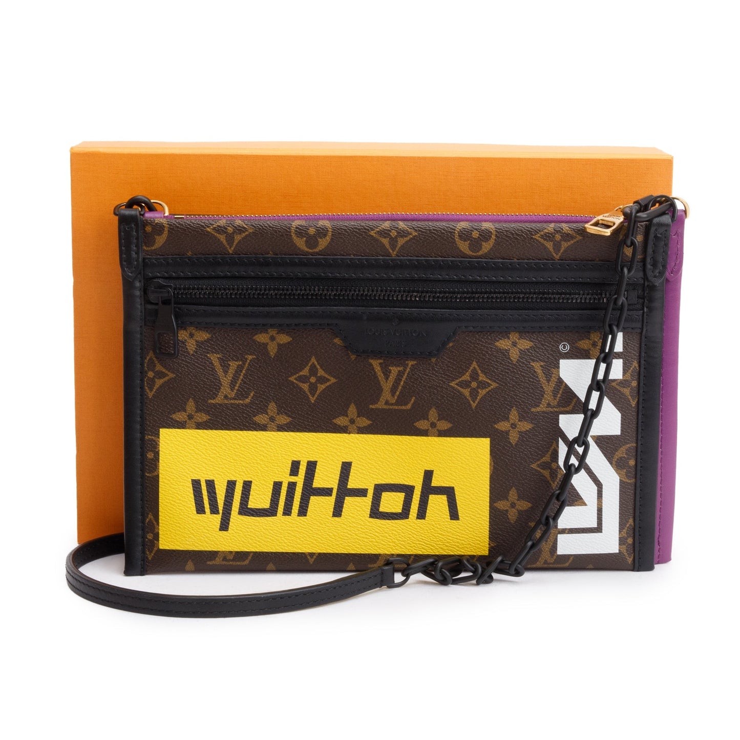 Louis Vuitton Monogram Double Flat Messenger Bag
