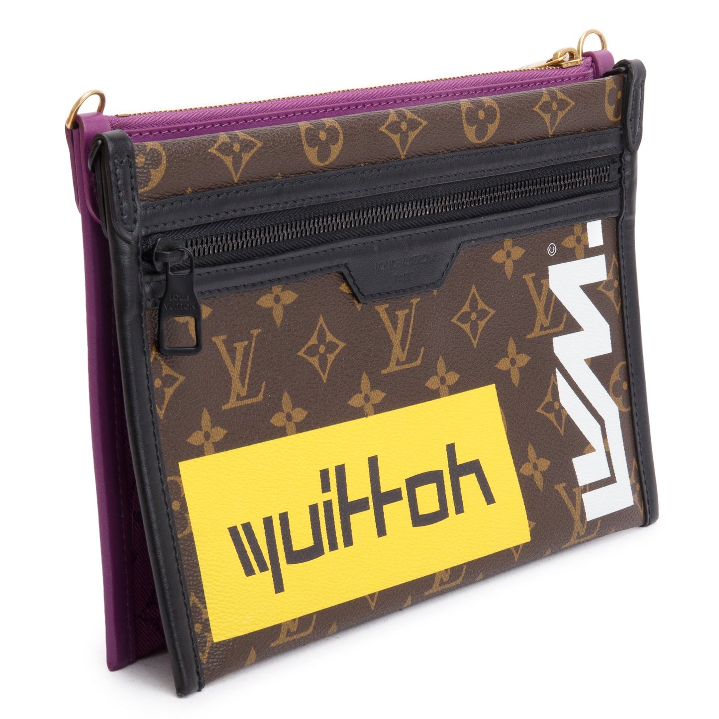 Louis Vuitton Monogram Double Flat Messenger Bag