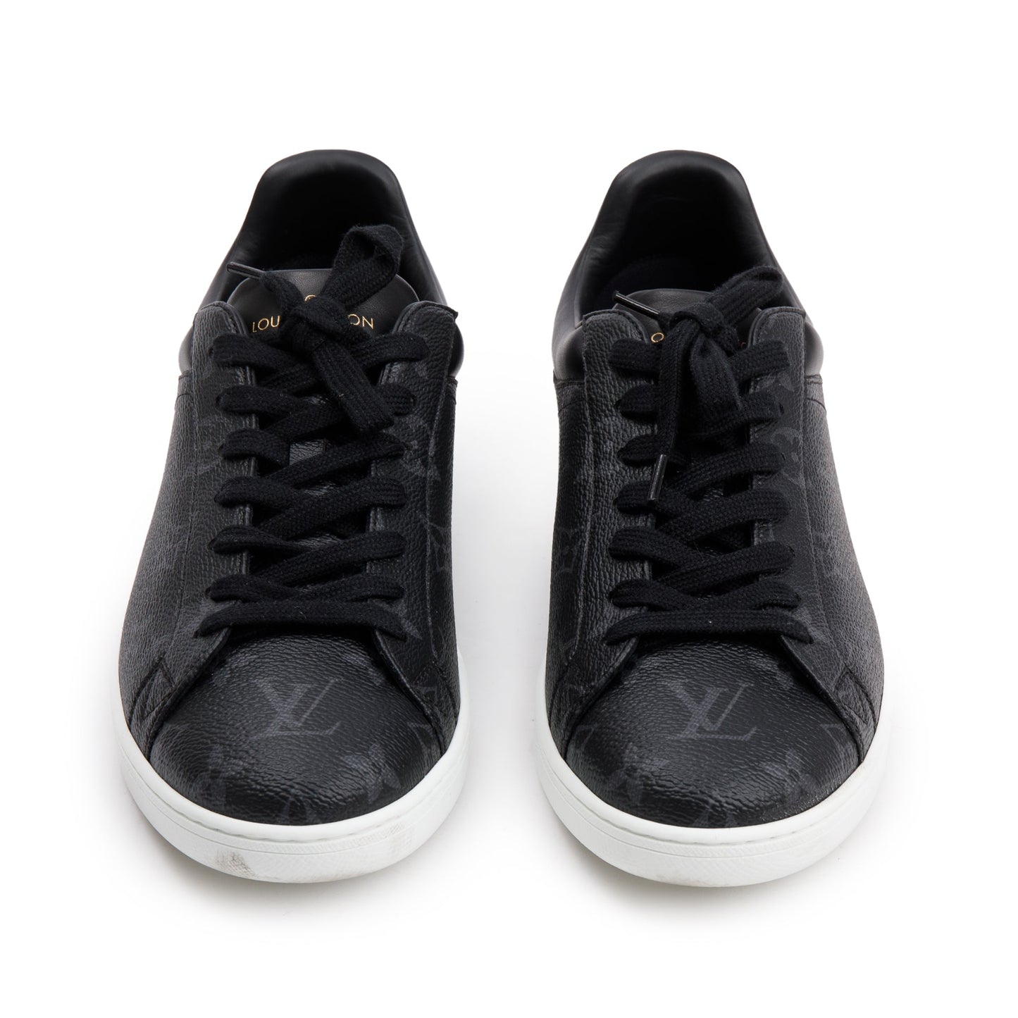 Louis Vuitton Monogram Eclipse Black Leather Luxembourg Men's Sneakers, Size 6.5