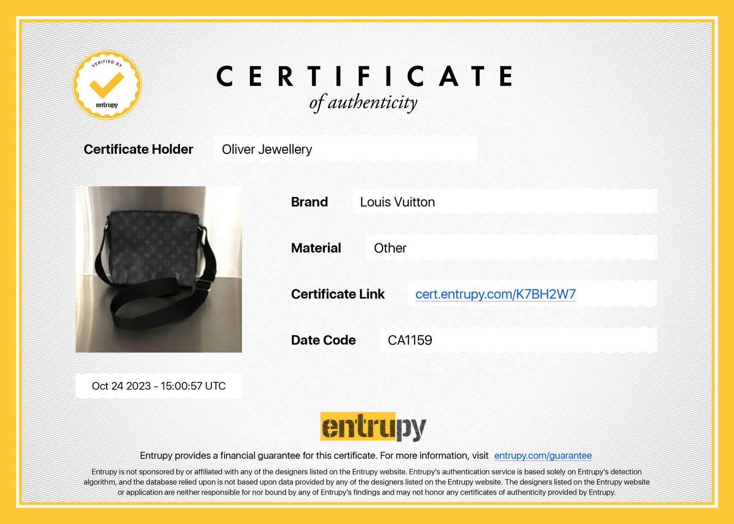 Louis Vuitton Monogram Eclipse District PM