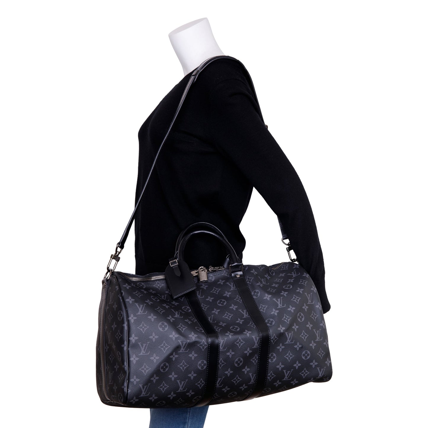 Louis Vuitton Monogram Eclipse Keepall Bandouliere 45