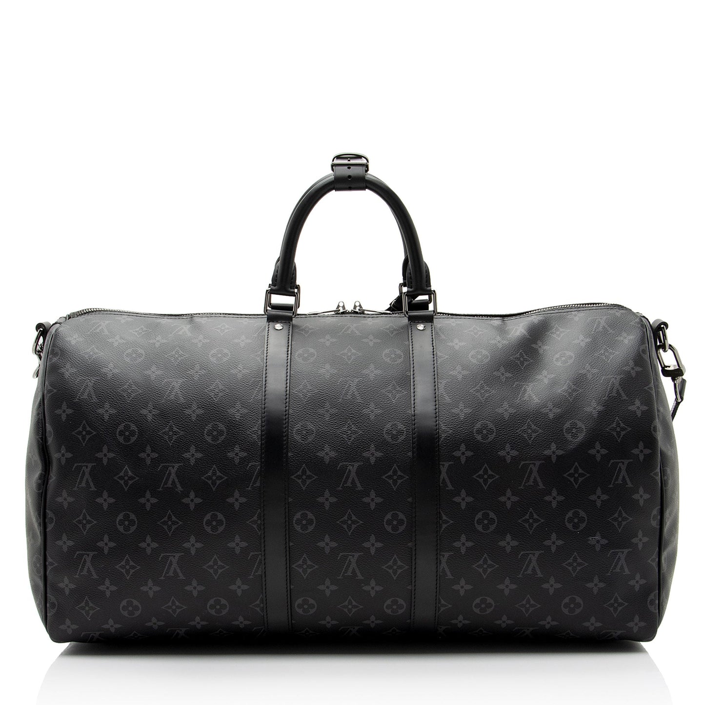 Louis Vuitton Monogram Eclipse Keepall 55 Bandouliere Duffle Bag (SHF-34JbTV)