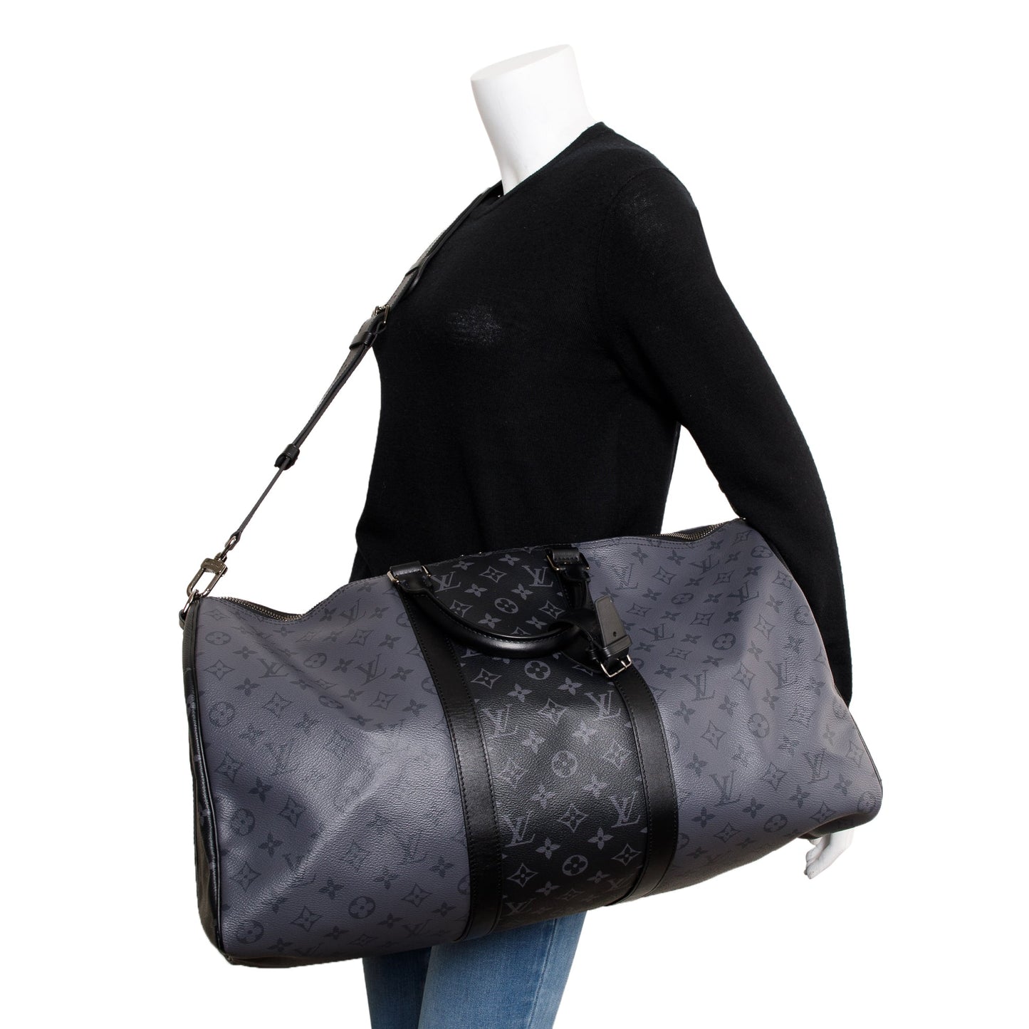 Louis Vuitton Monogram Eclipse Reverse Keepall Bandouliere 50