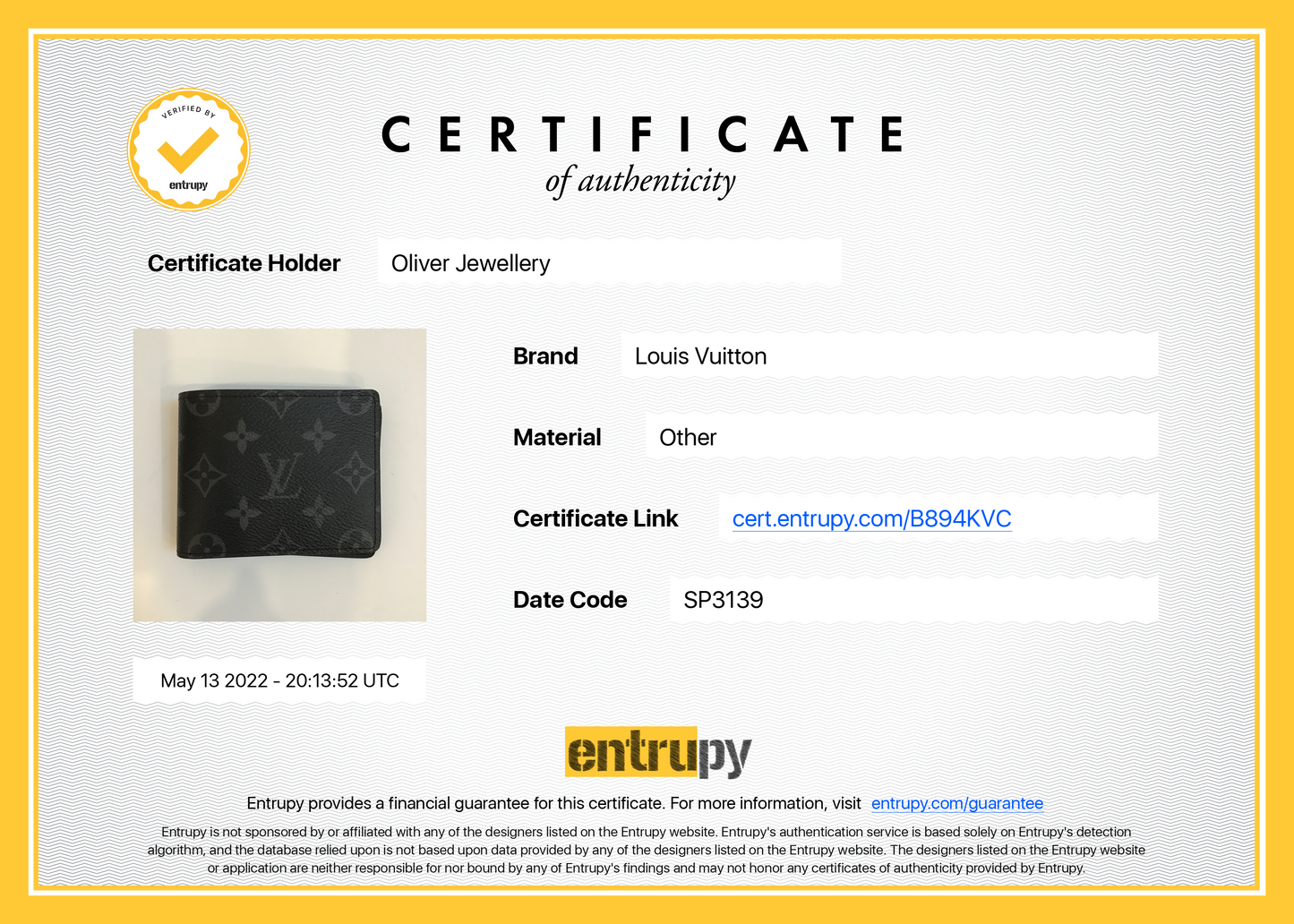 Louis Vuitton Monogram Eclipse Slender Wallet