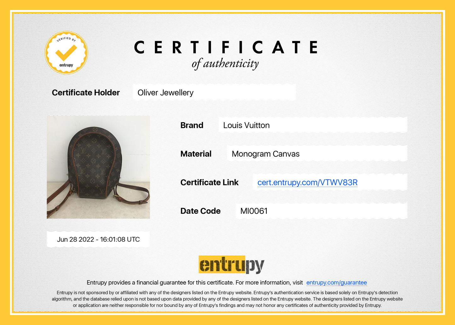 Louis Vuitton Monogram Ellipse Backpack