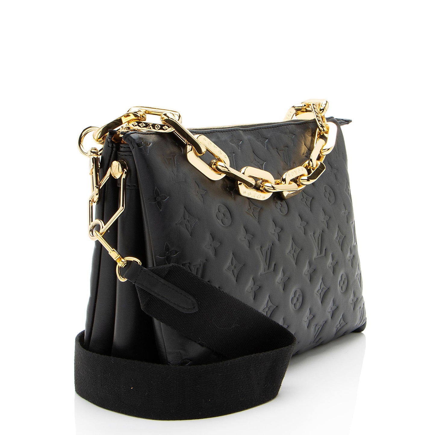 Louis Vuitton Monogram Embossed Lambskin Coussin MM Shoulder Bag