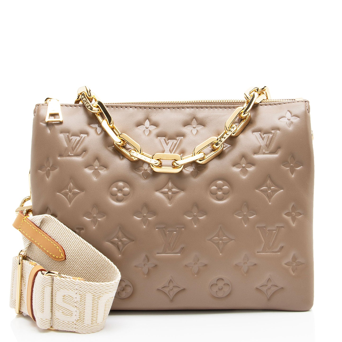 Louis Vuitton Monogram Embossed Lambskin Coussin PM Shoulder Bag