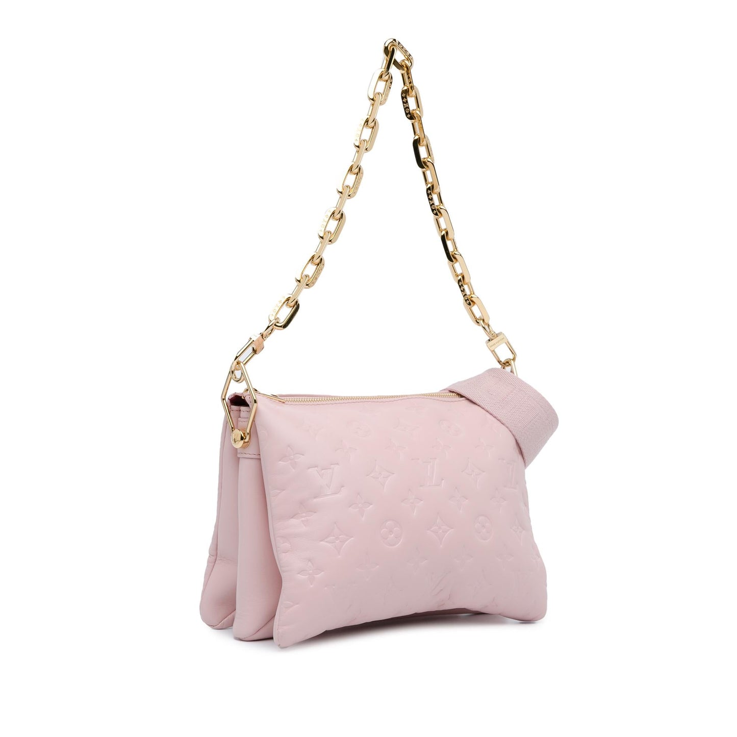 Louis Vuitton Monogram Embossed Puffy Lambskin Coussin PM (SHG-WEpuPS)