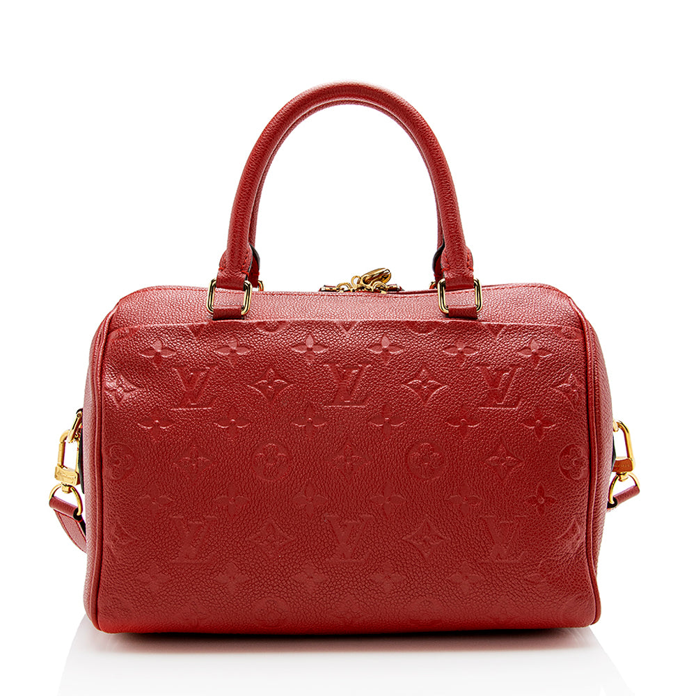 Louis Vuitton Monogram Empreinte Speedy Bandouliere 25 Satchel (SHF-15020)