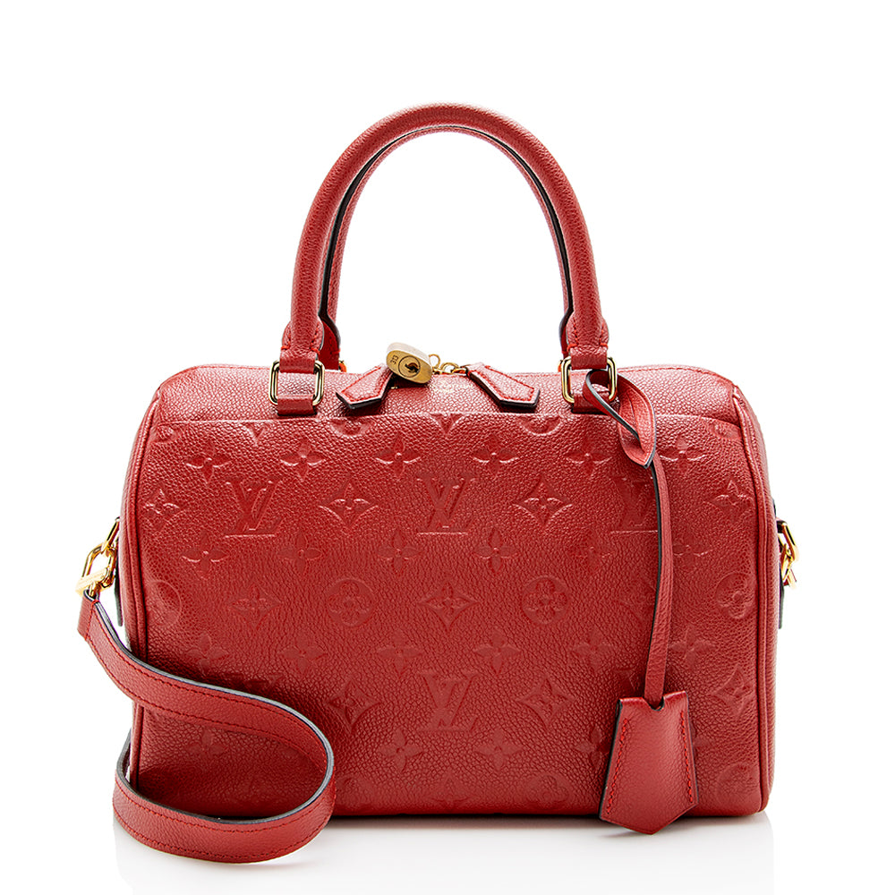 Louis Vuitton Monogram Empreinte Speedy Bandouliere 25 Satchel (SHF-15020)