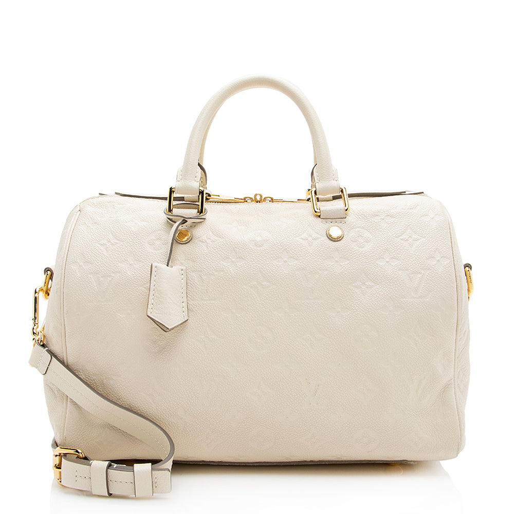 Louis Vuitton Monogram Empreinte Speedy Bandouliere 30 Satchel (SHF-19574)
