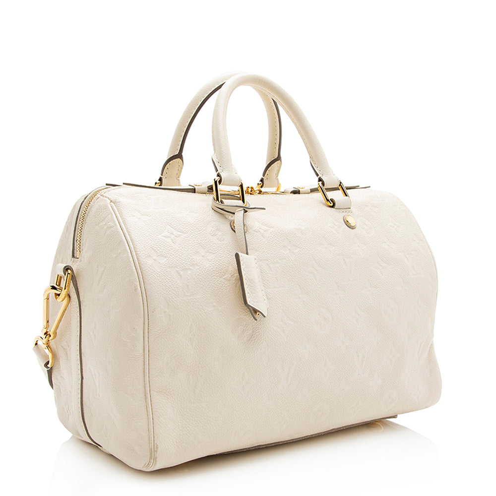 Louis Vuitton Monogram Empreinte Speedy Bandouliere 30 Satchel (SHF-19574)