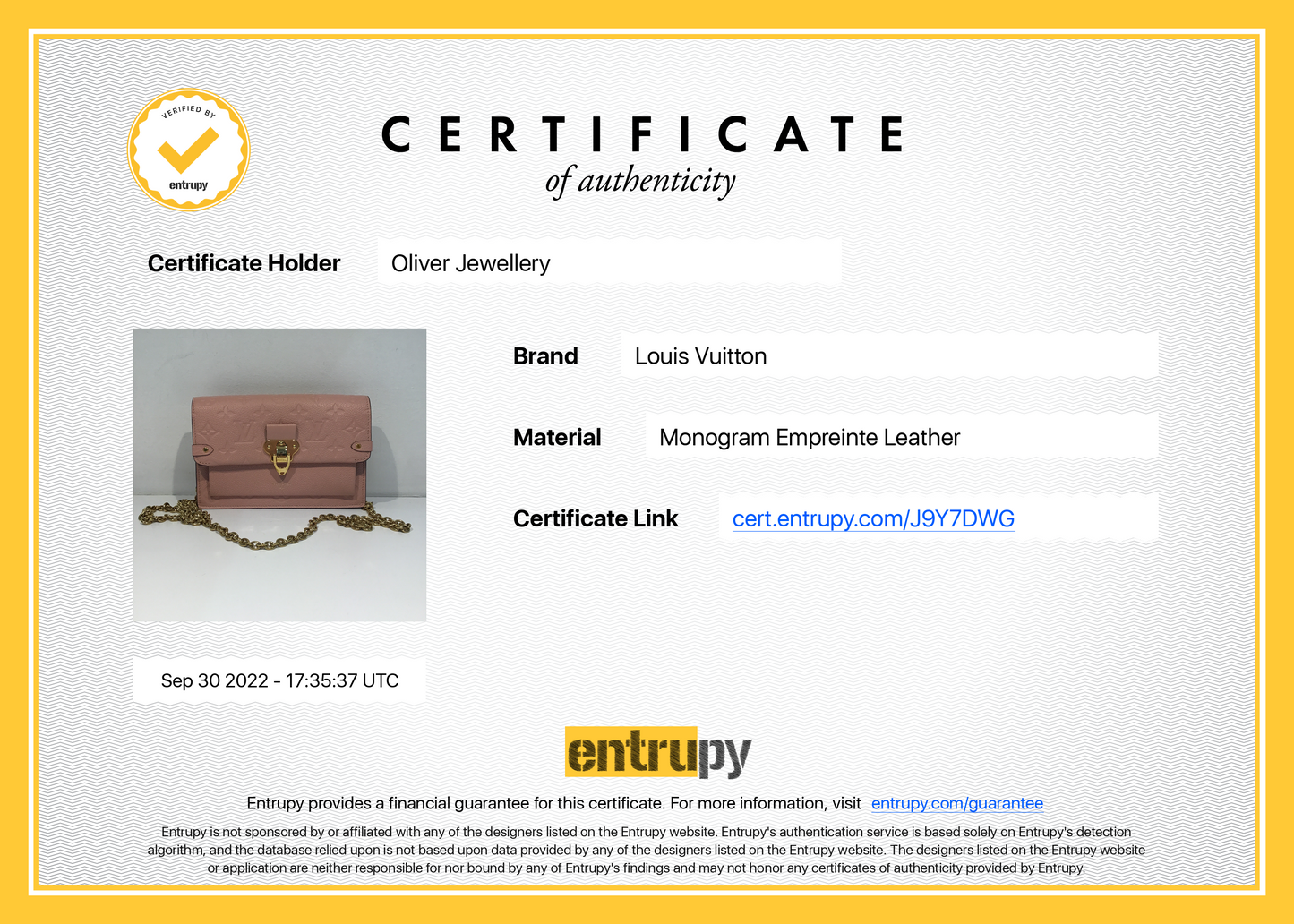 Louis Vuitton Monogram Empreinte Vavin Chain Wallet