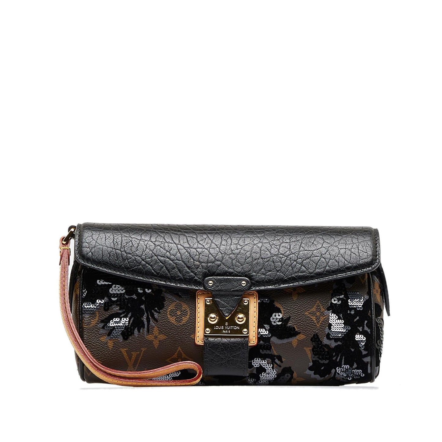 Louis Vuitton Monogram Fleur De Jais Manege Clutch (SHG-psHwUg)