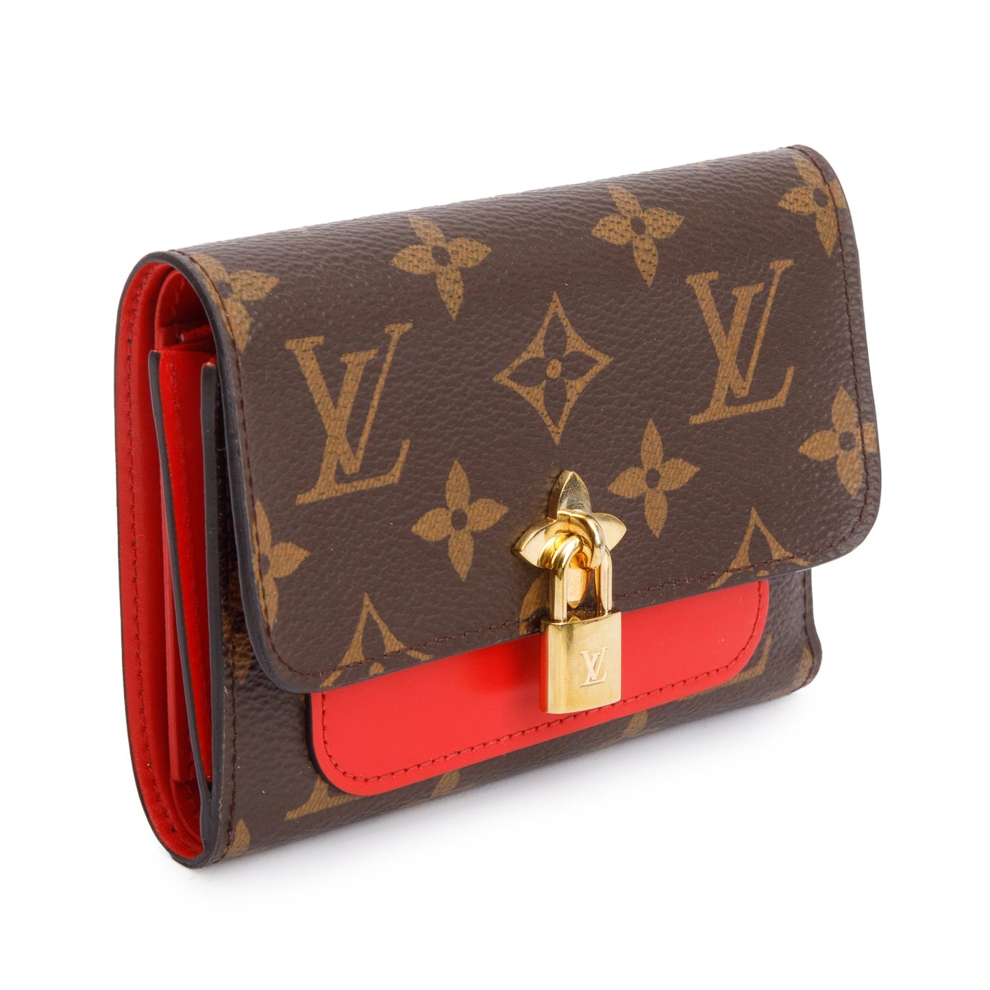 Louis Vuitton Monogram Flower Lock Compact Wallet