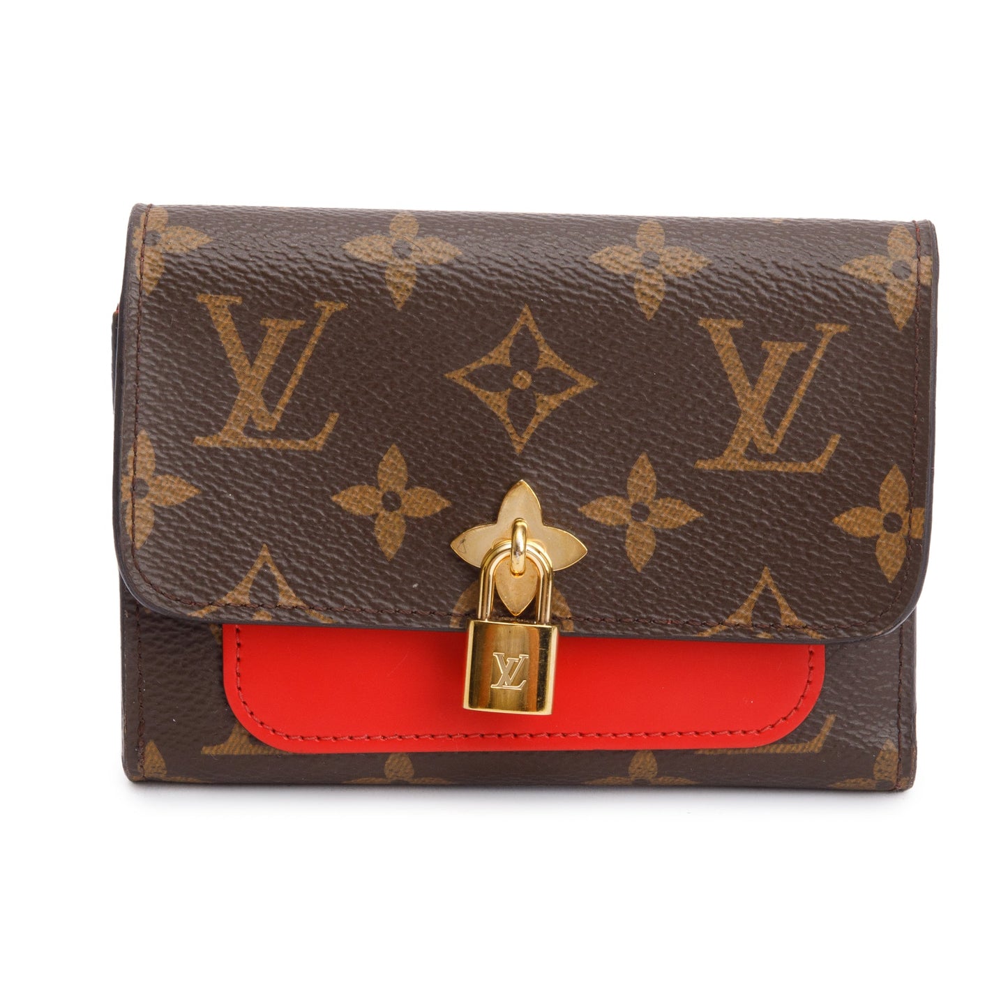 Louis Vuitton Monogram Flower Lock Compact Wallet