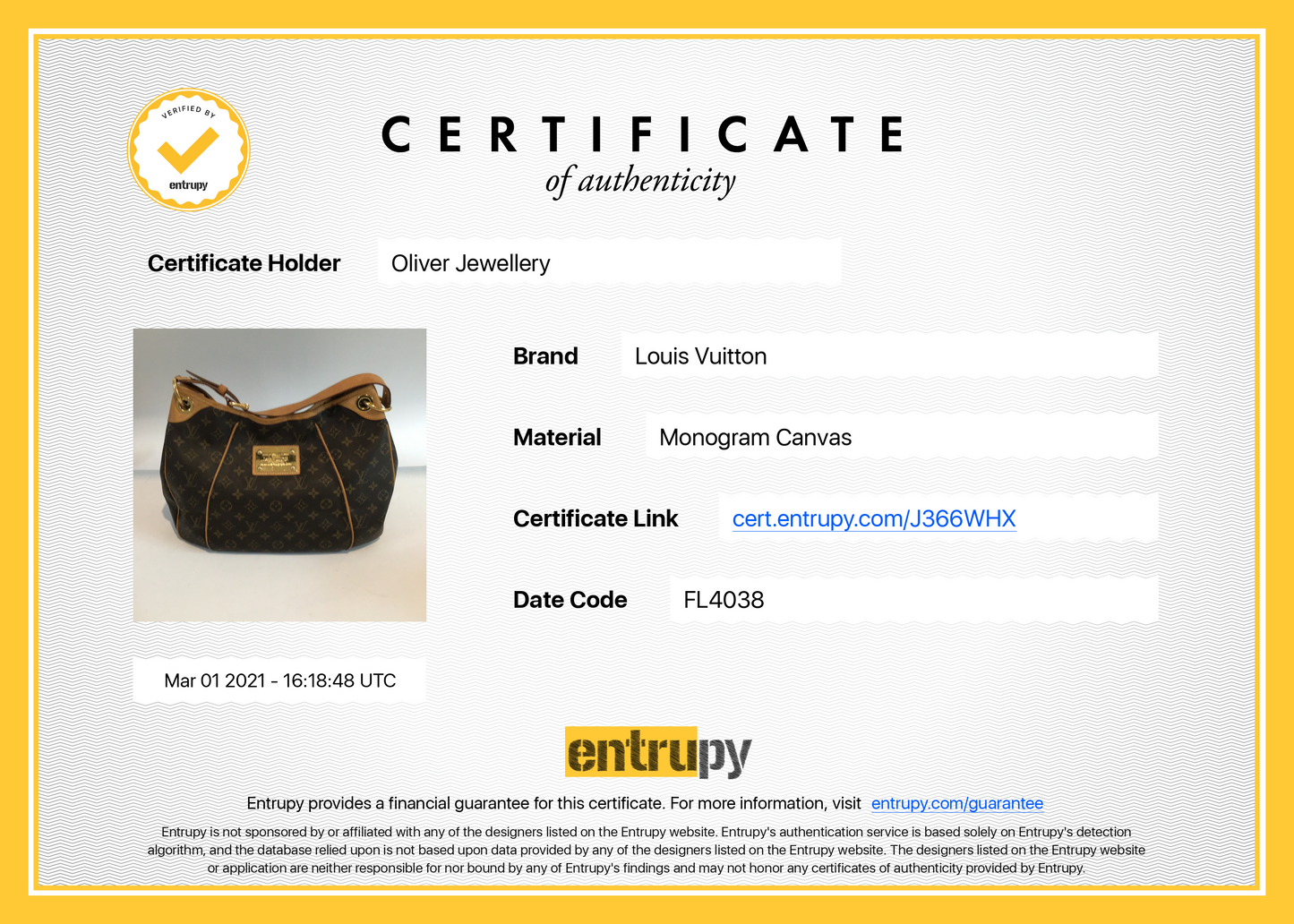 Louis Vuitton Monogram Galleria PM