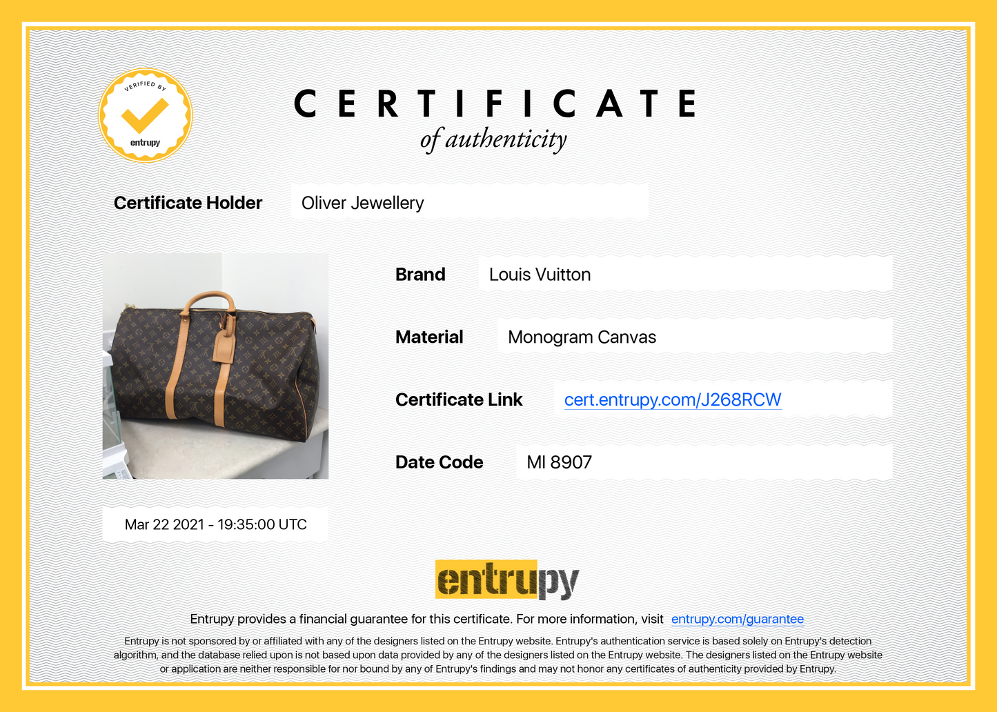 Louis Vuitton Monogram Keepall 55