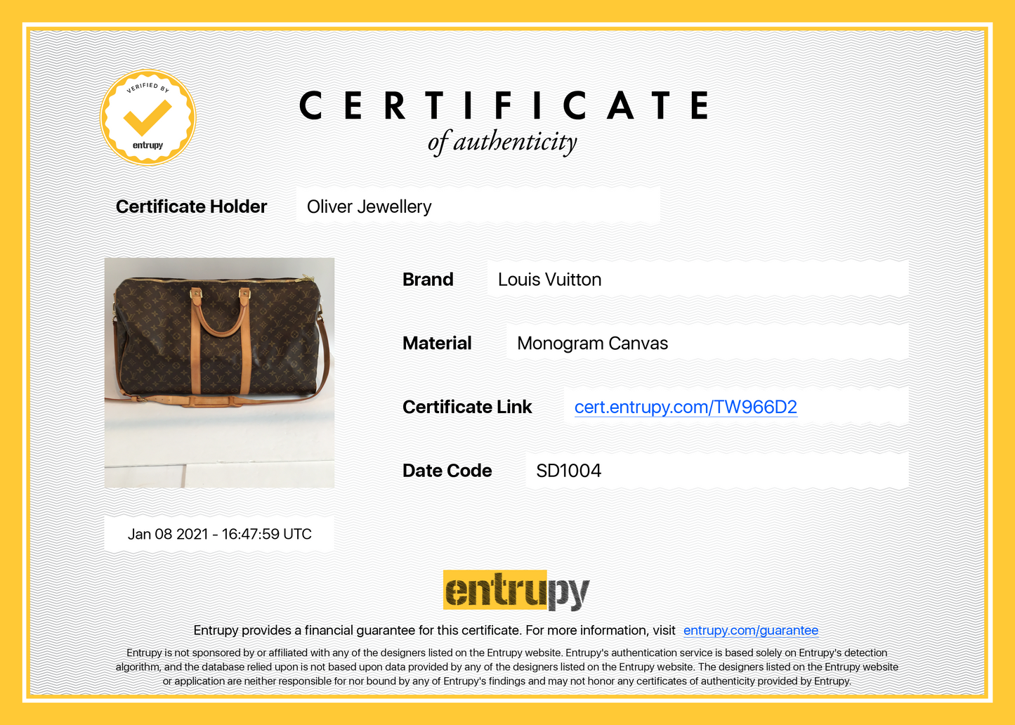 Louis Vuitton Monogram Keepall Bandoulière 55