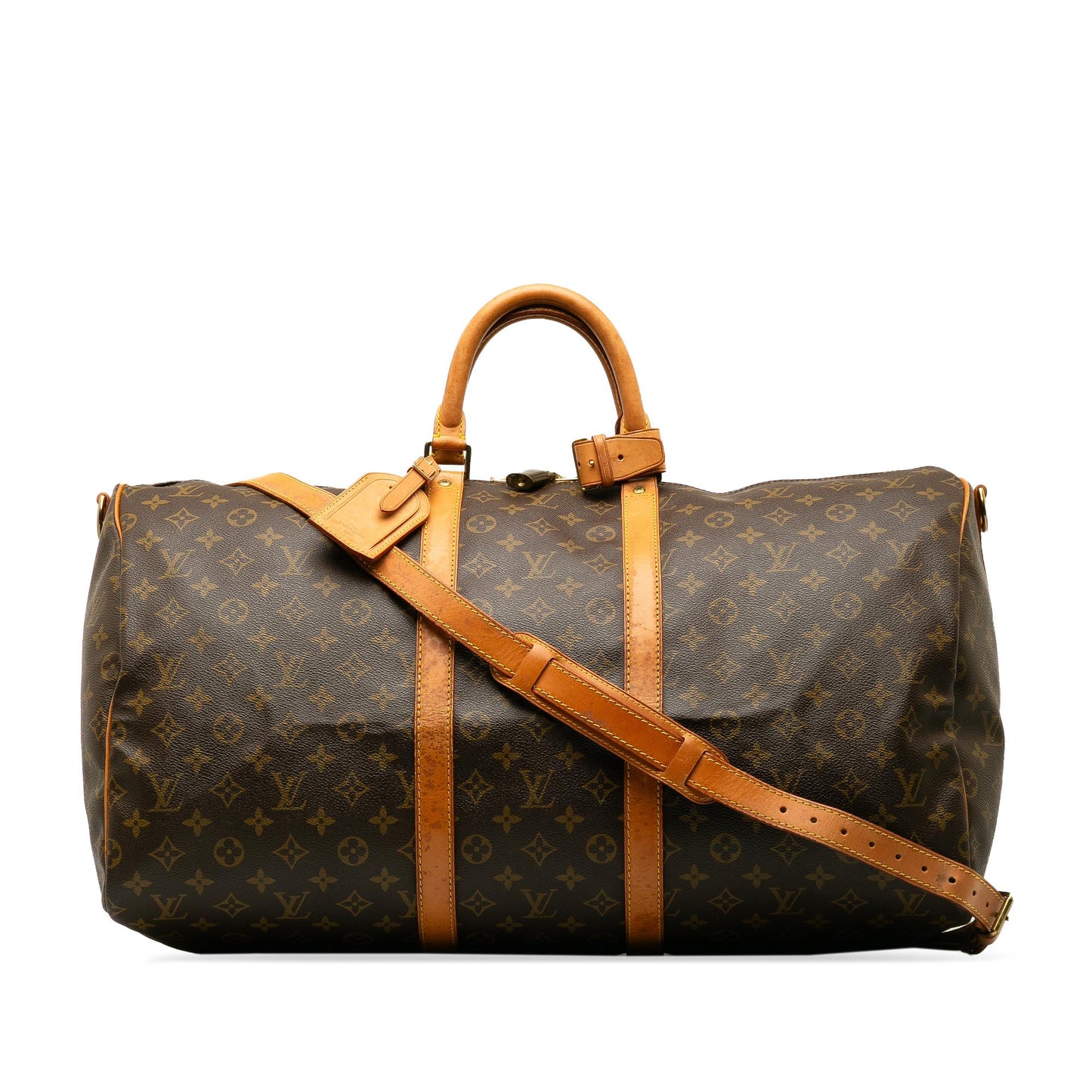 Louis Vuitton Monogram Keepall Bandouliere 55 (SHG-52Wj6V)