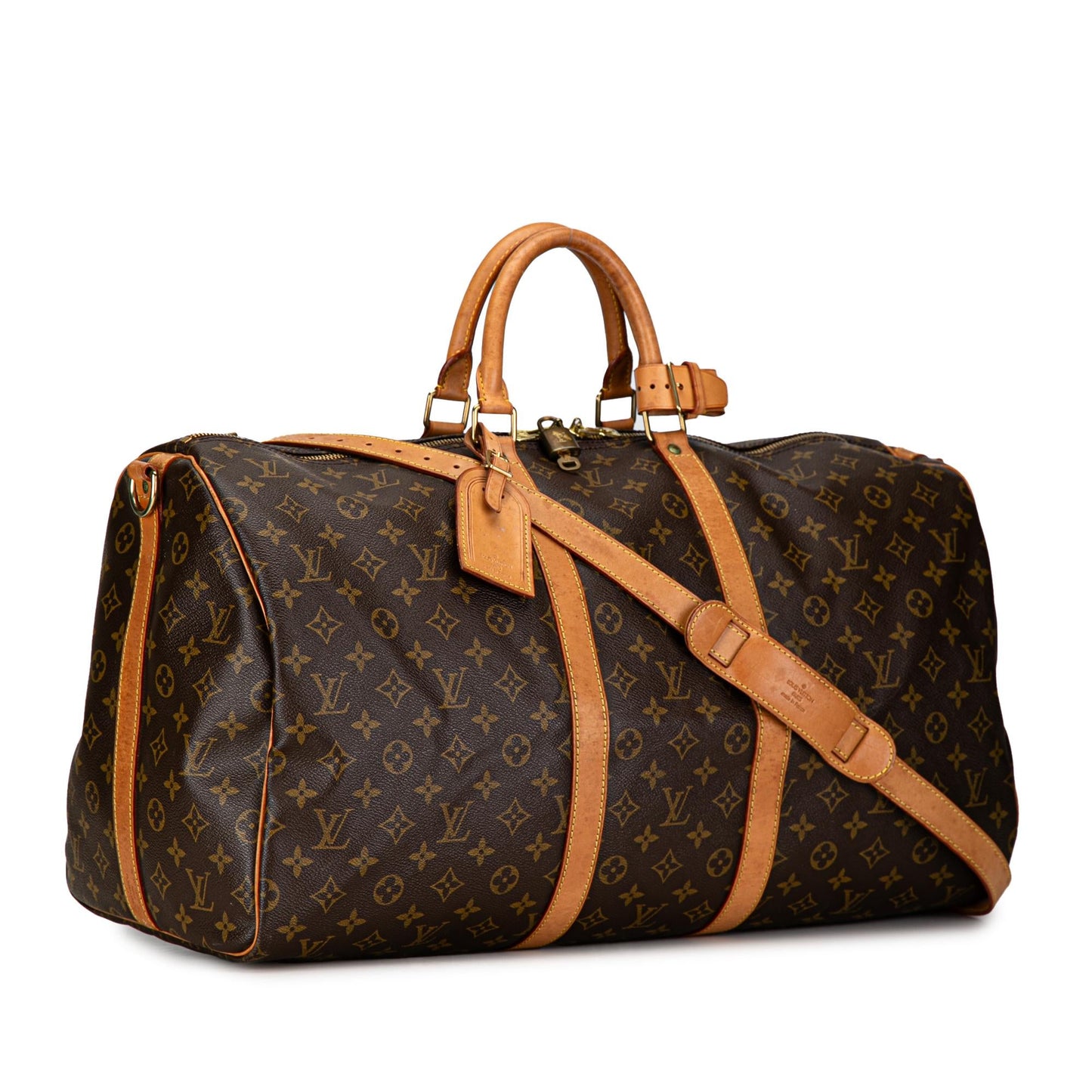 Louis Vuitton Monogram Keepall Bandouliere 55 (SHG-95ReHo)