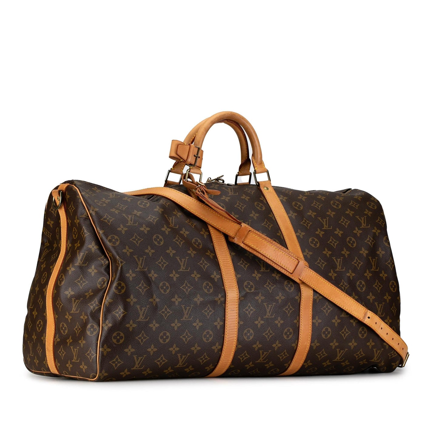 Louis Vuitton Monogram Keepall Bandouliere 60 (SHG-NLE5O5)