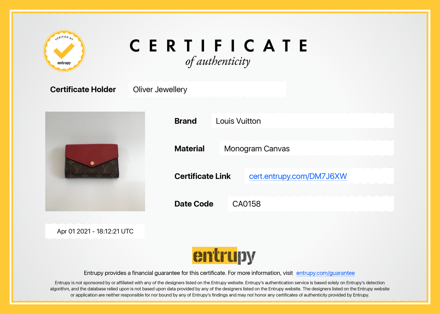 Louis Vuitton Monogram & Leather Pallas Compact Wallet