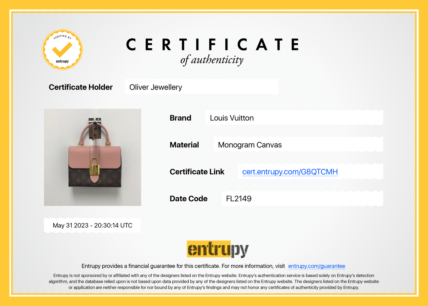 Louis Vuitton Monogram Locky BB