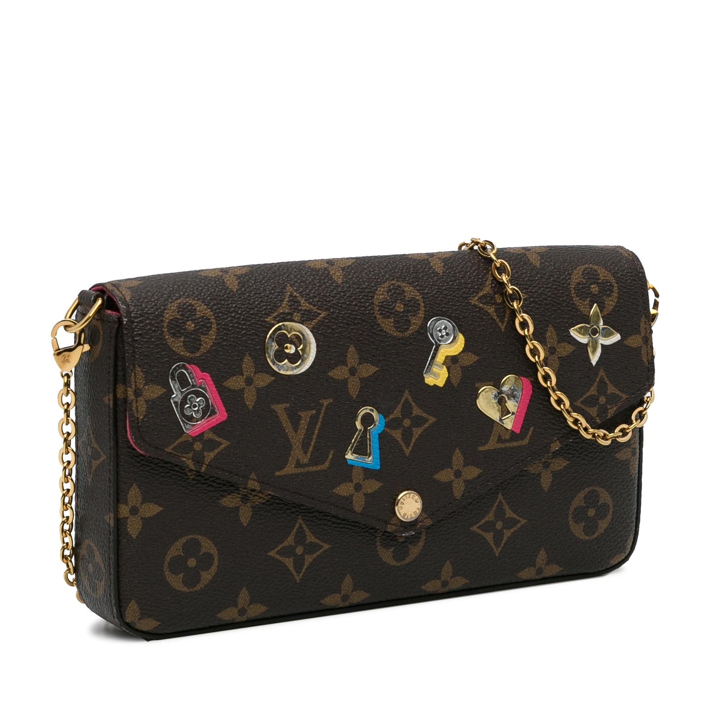 Louis Vuitton Monogram Love Lock Pochette Felicie (SHG-iYskzT)