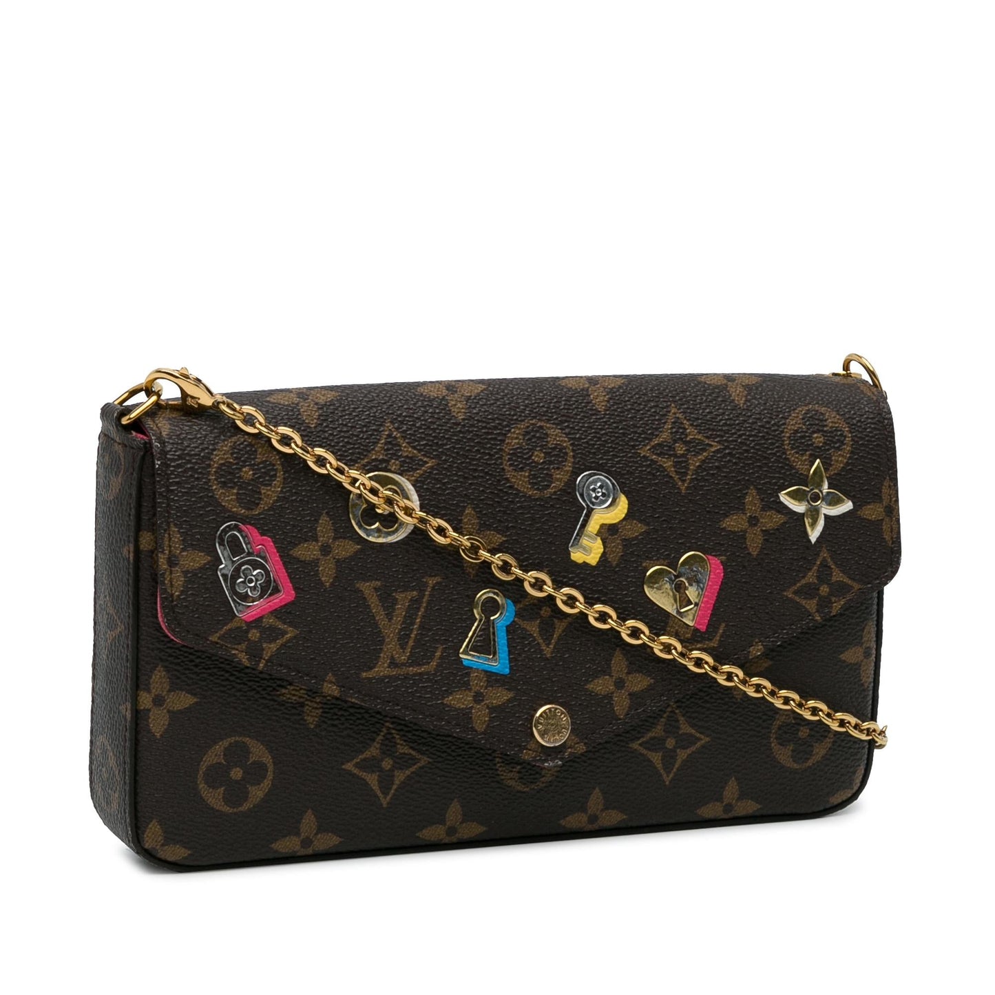 Louis Vuitton Monogram Love Lock Pochette Felicie (SHG-iYskzT)