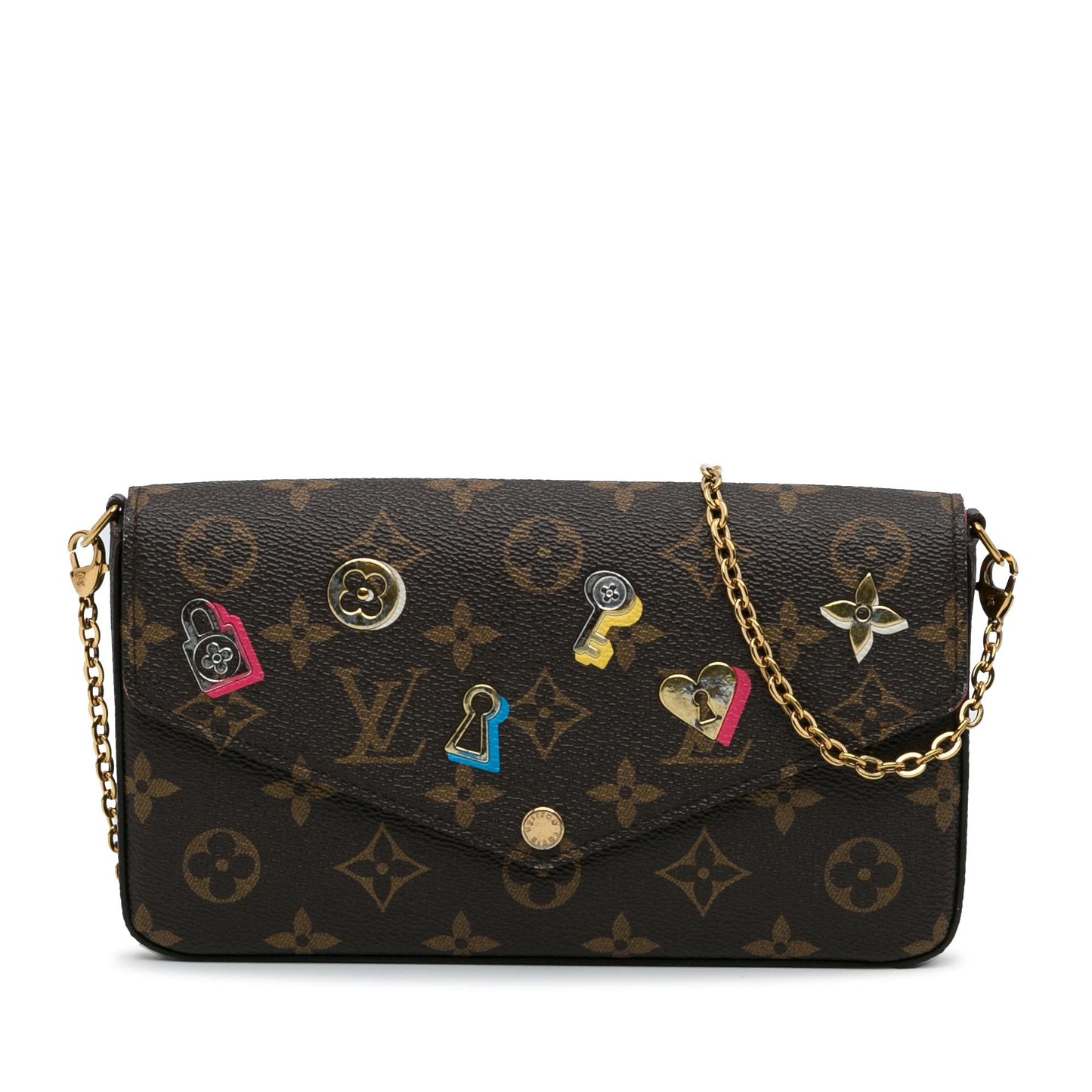 Louis Vuitton Monogram Love Lock Pochette Felicie (SHG-iYskzT)