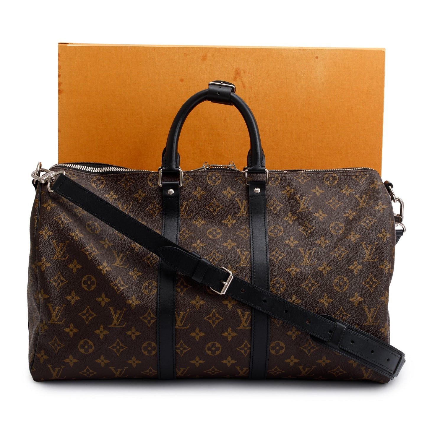 Louis Vuitton Monogram Macassar Keepall Bandouliere 45
