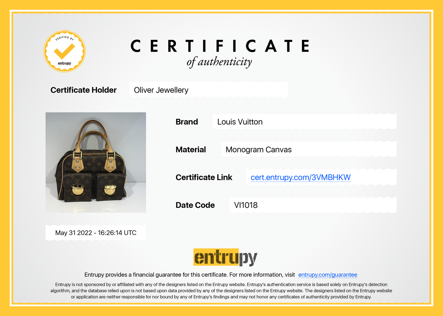 Louis Vuitton Monogram Manhattan PM