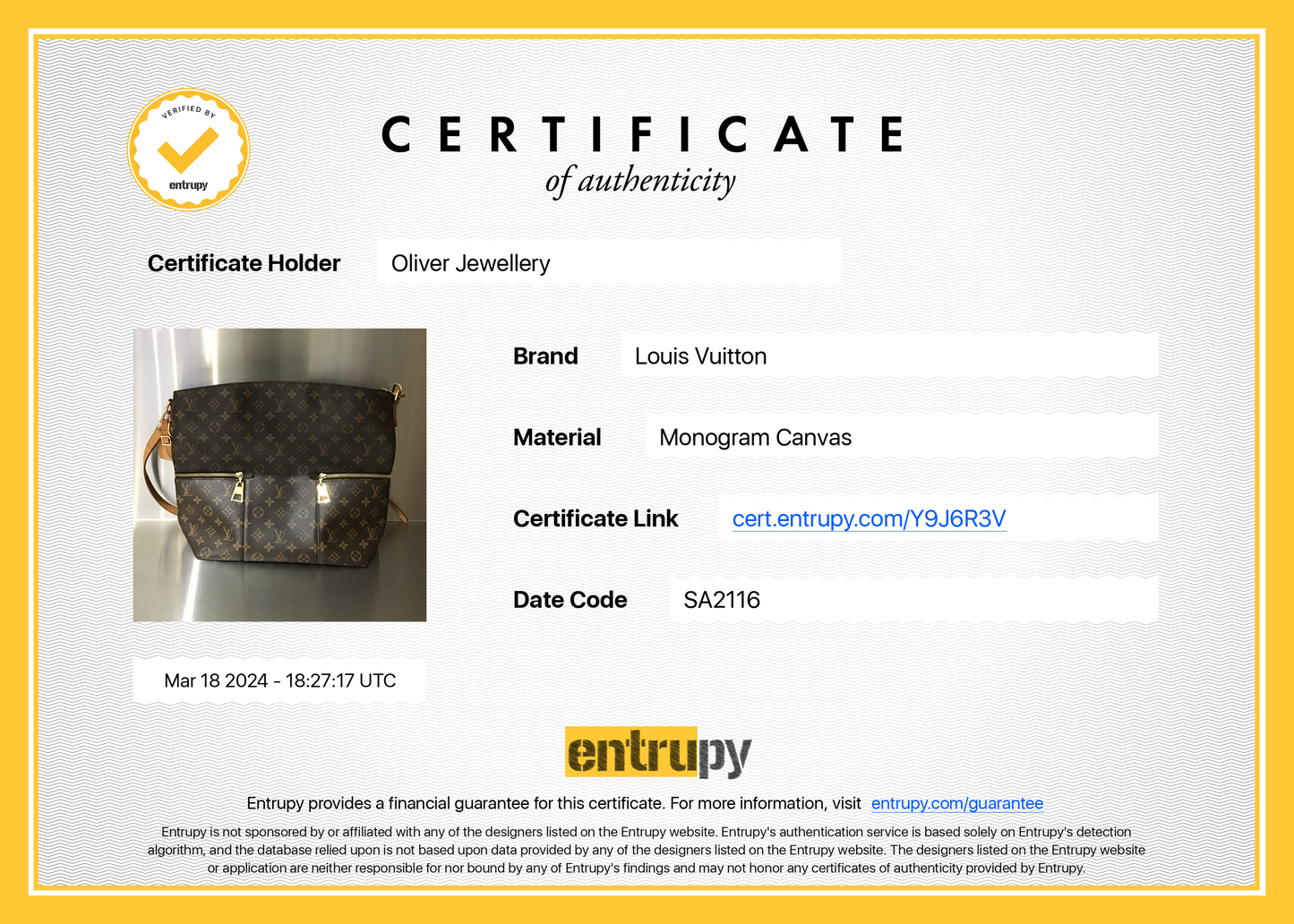 Louis Vuitton Monogram Melie Bag