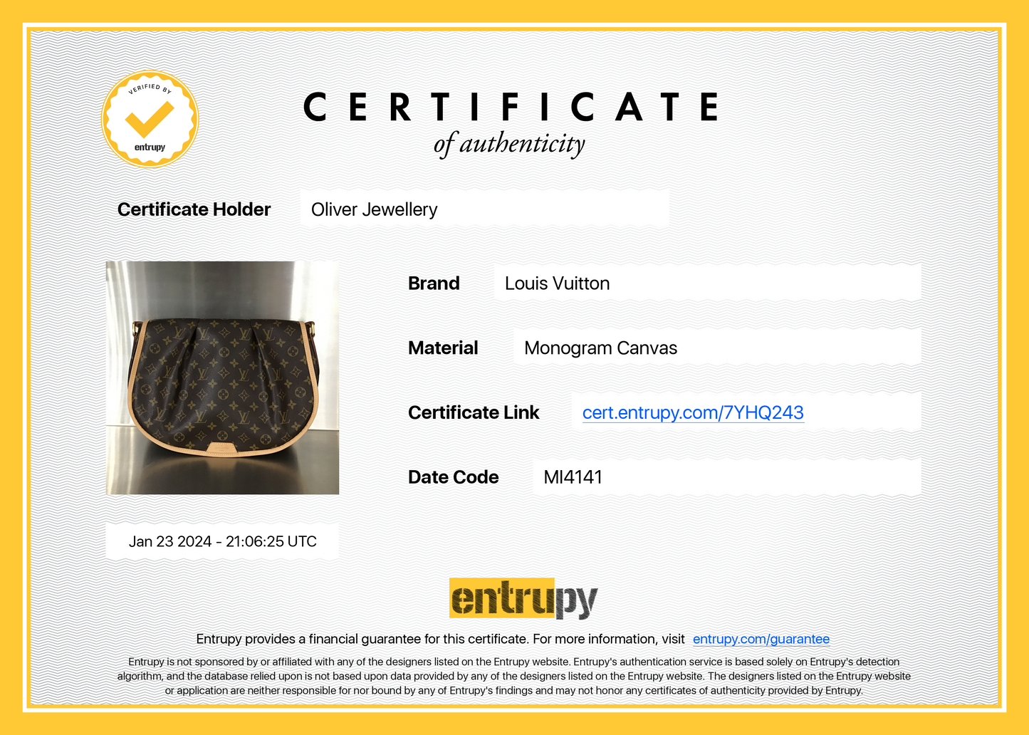 Louis Vuitton Monogram Menilmontant MM
