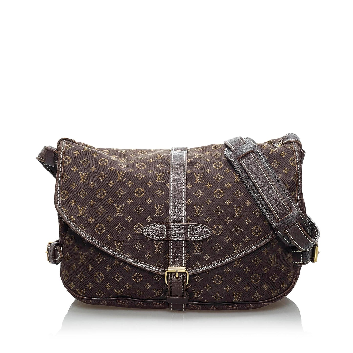 Louis Vuitton Monogram Mini Lin Saumur 30 (SHG-34256)