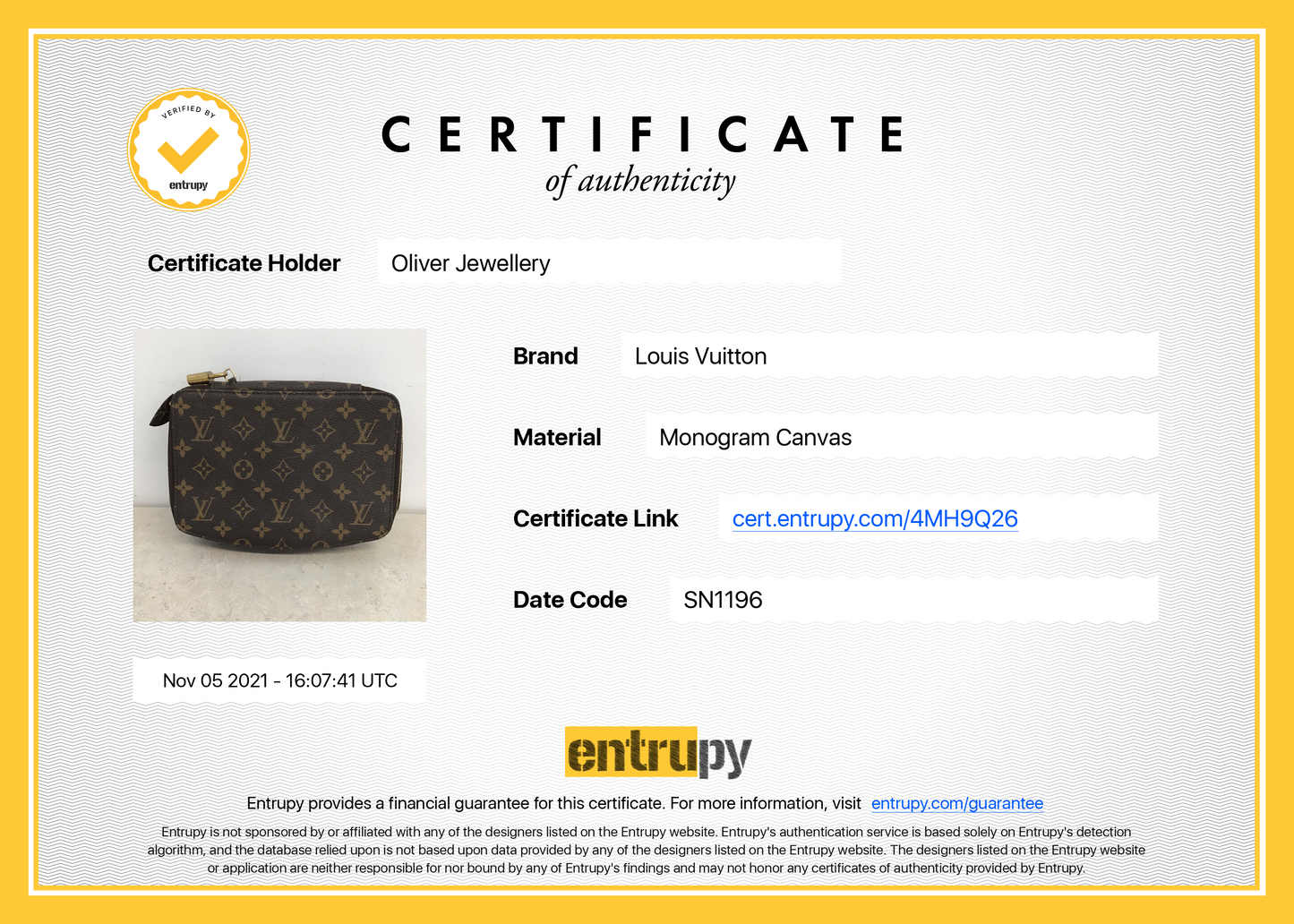 Louis Vuitton Monogram Monte Carlo 22 Jewellery Case