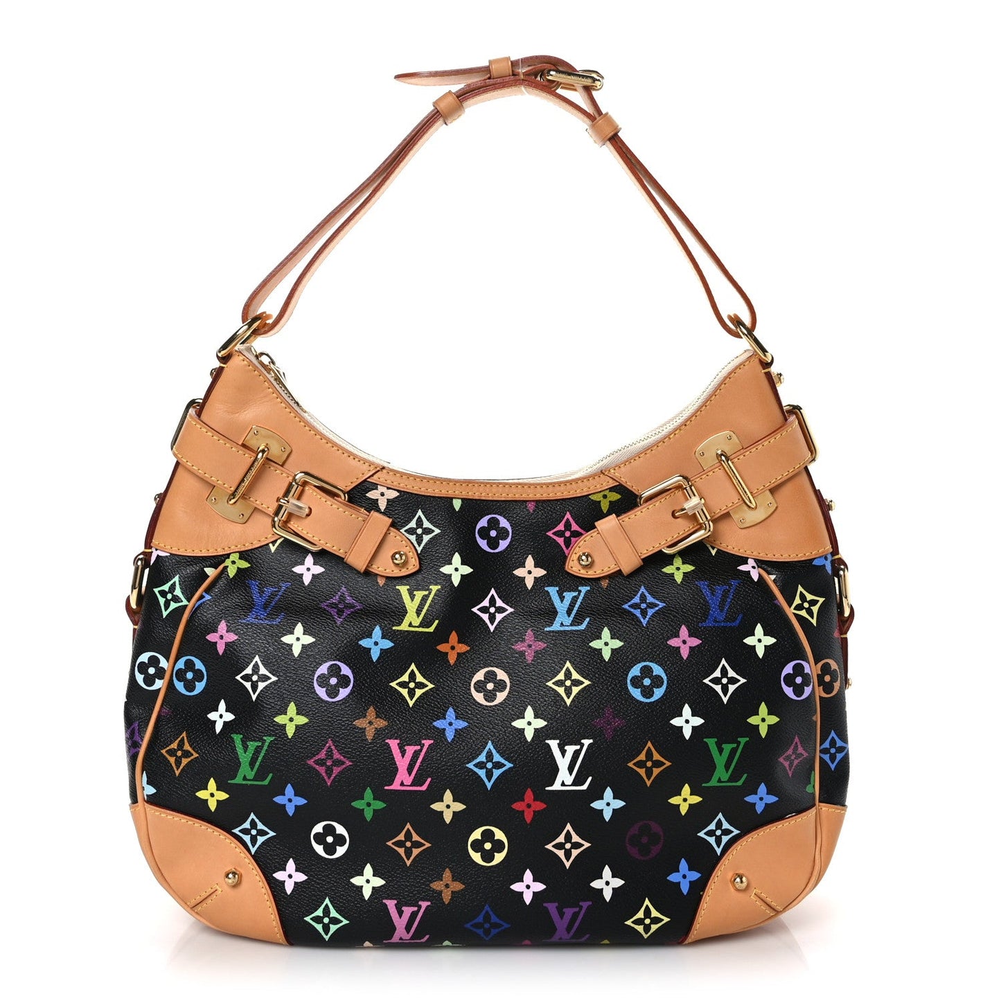 LV MONOGRAM MULTICOLOR BLACK GRETA HOBO BAG