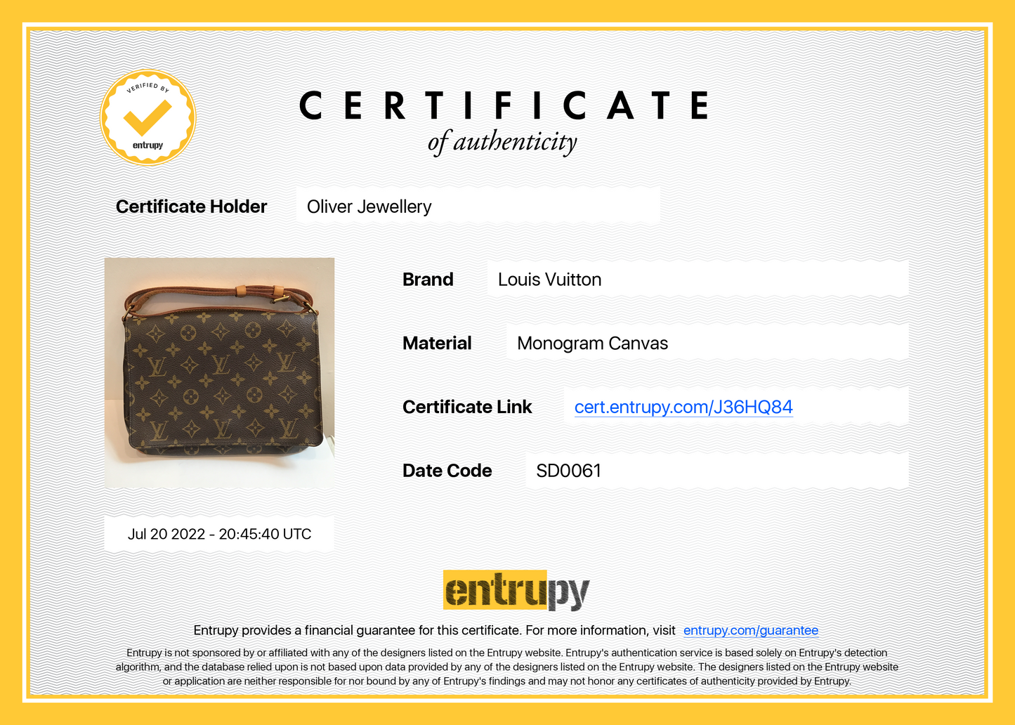 Louis Vuitton Monogram Musette Tango