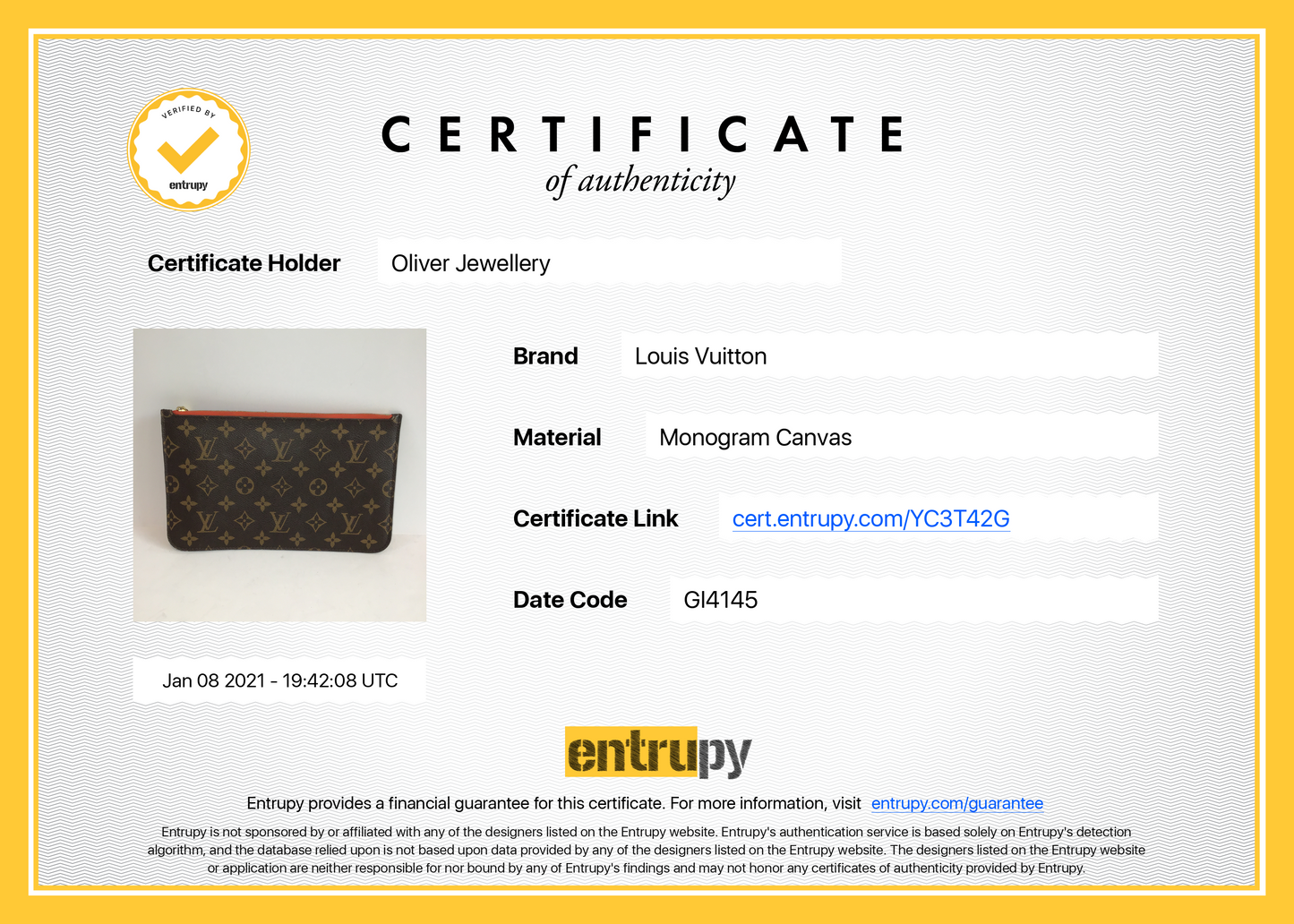 Louis Vuitton Monogram Neverfull Pochette - No Strap