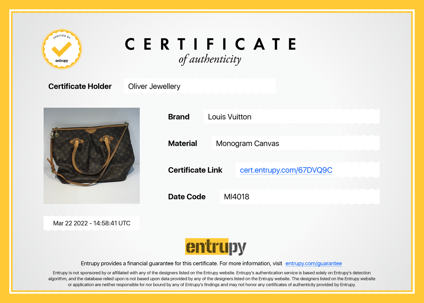 Louis Vuitton Monogram Palermo GM