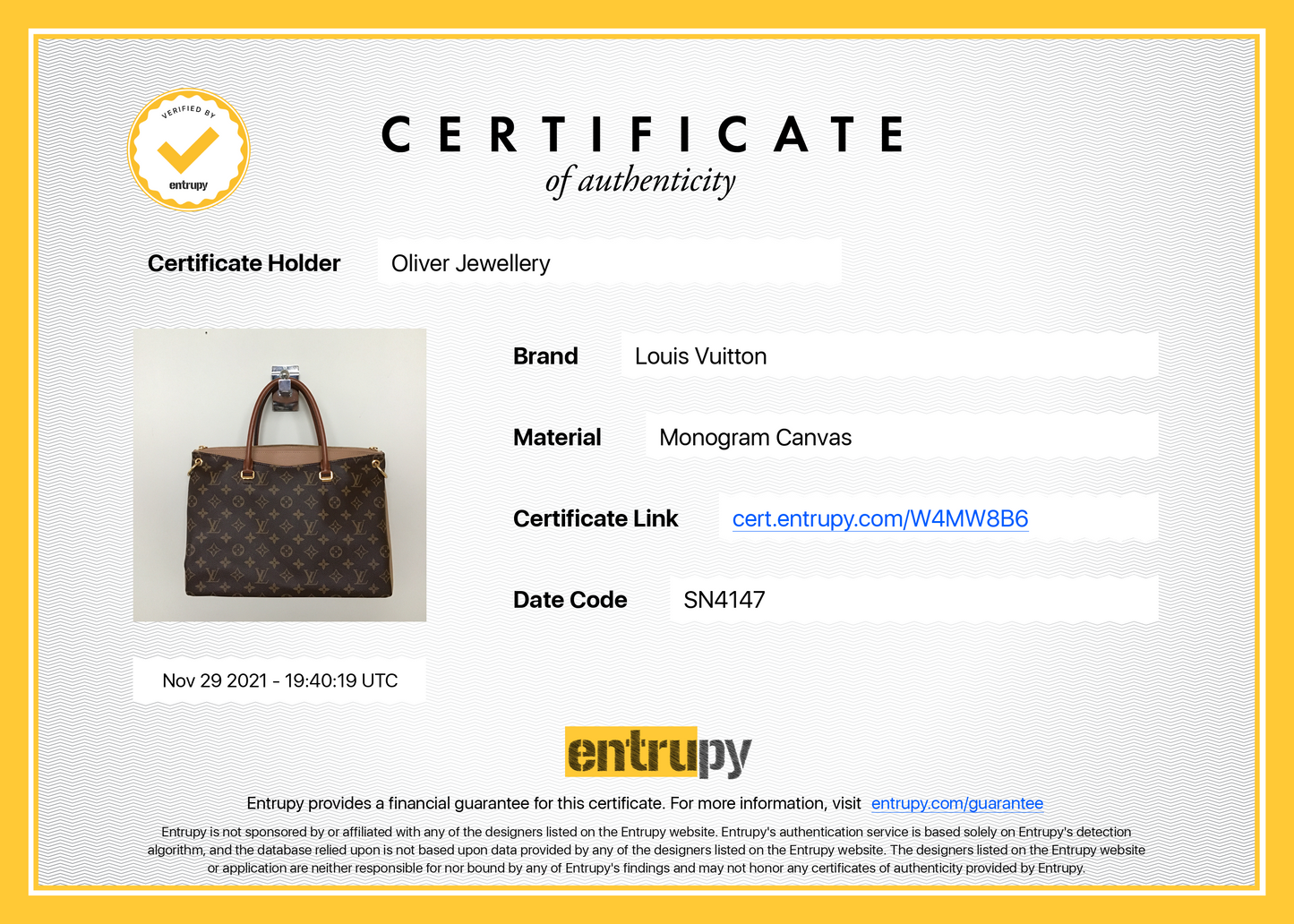Louis Vuitton Monogram Pallas Tote