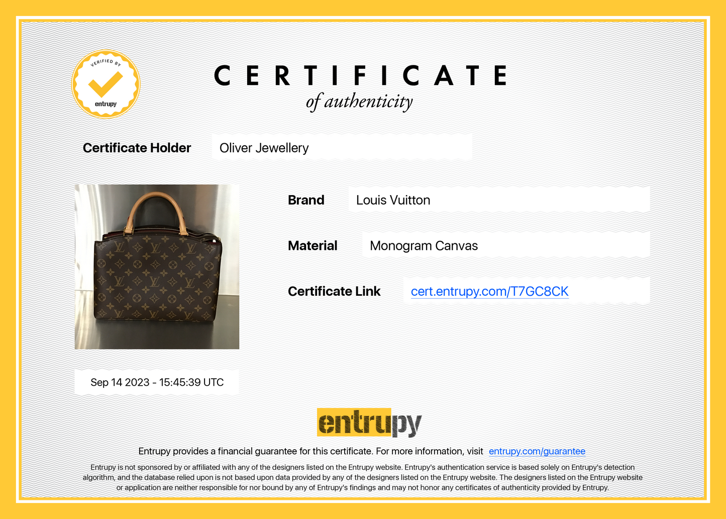 Louis Vuitton Monogram Petit Palais
