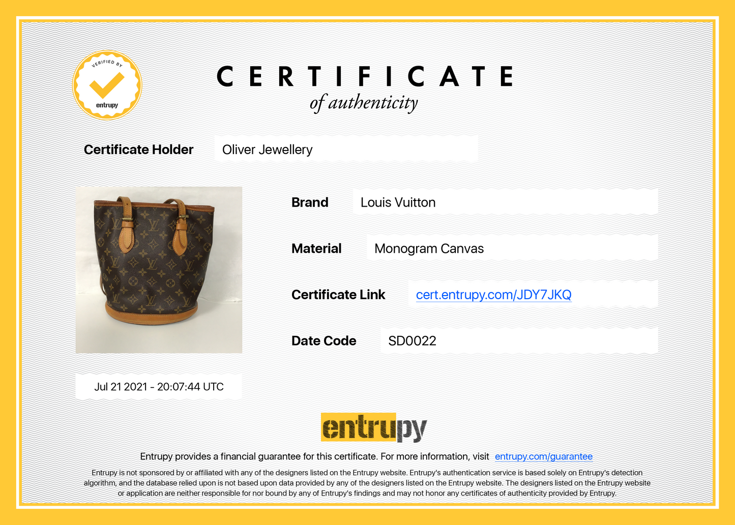Louis Vuitton Monogram Petite Bucket Bag