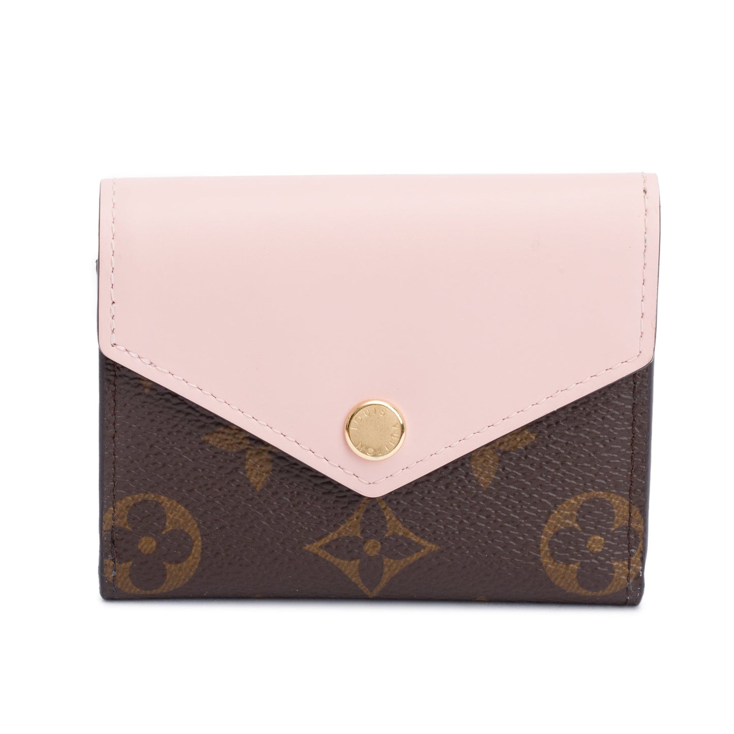 Louis Vuitton Monogram & Pink Leather Zoe Wallet