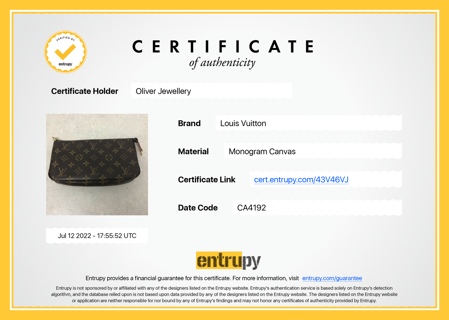 Louis Vuitton Monogram Pochette Accessoires