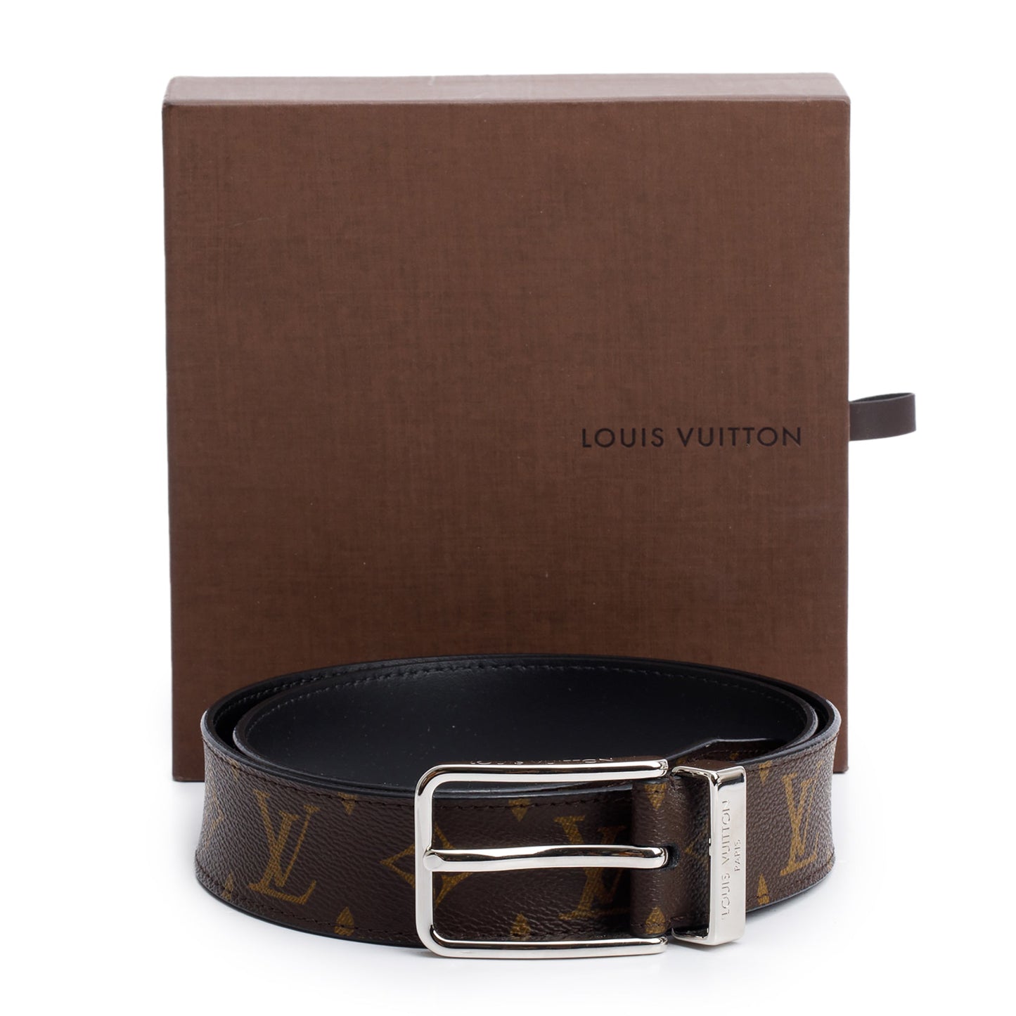 Louis Vuitton Monogram Pont Neuf 35 MM Belt, Size 85 34