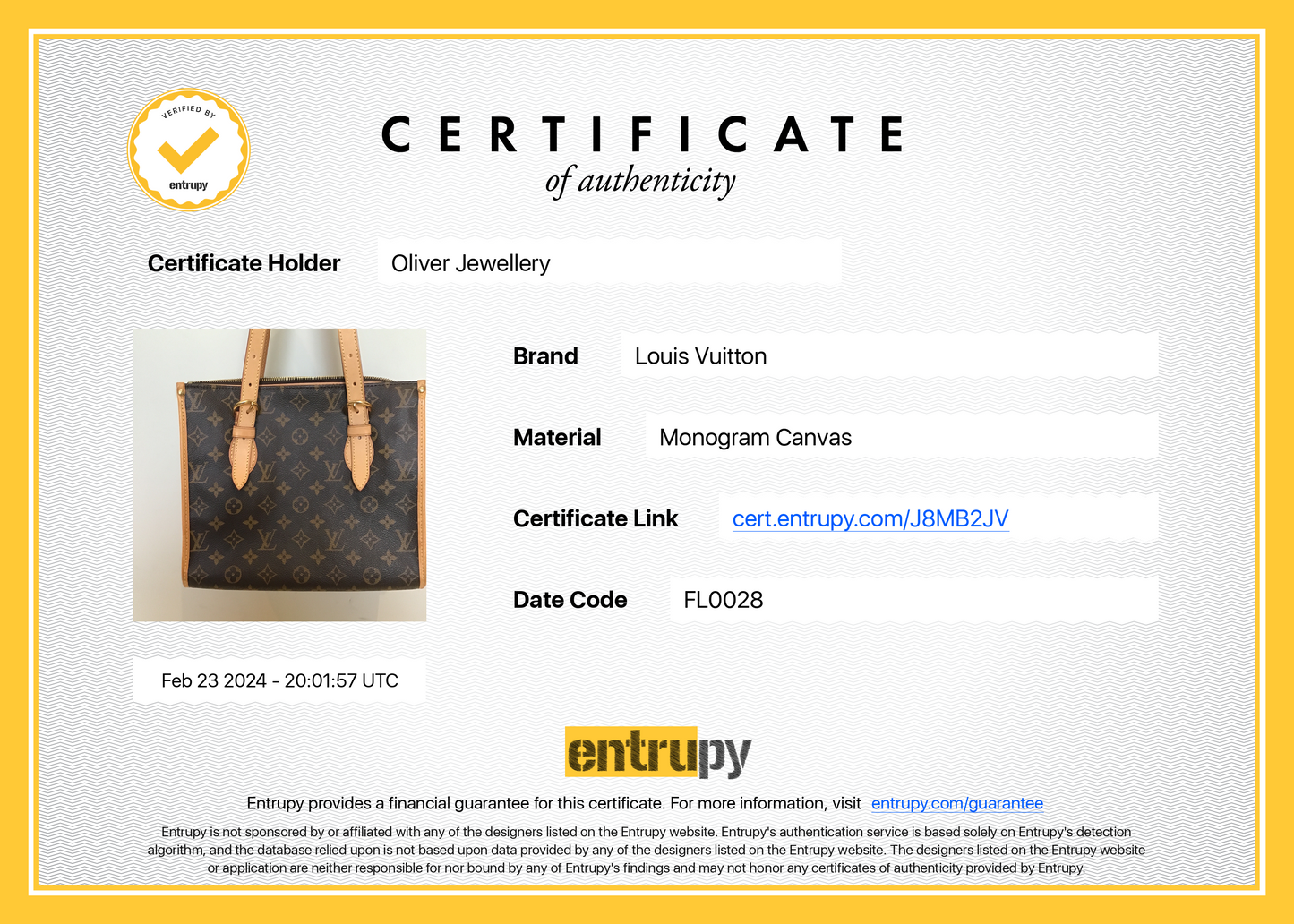 Louis Vuitton Monogram Popincourt Haut