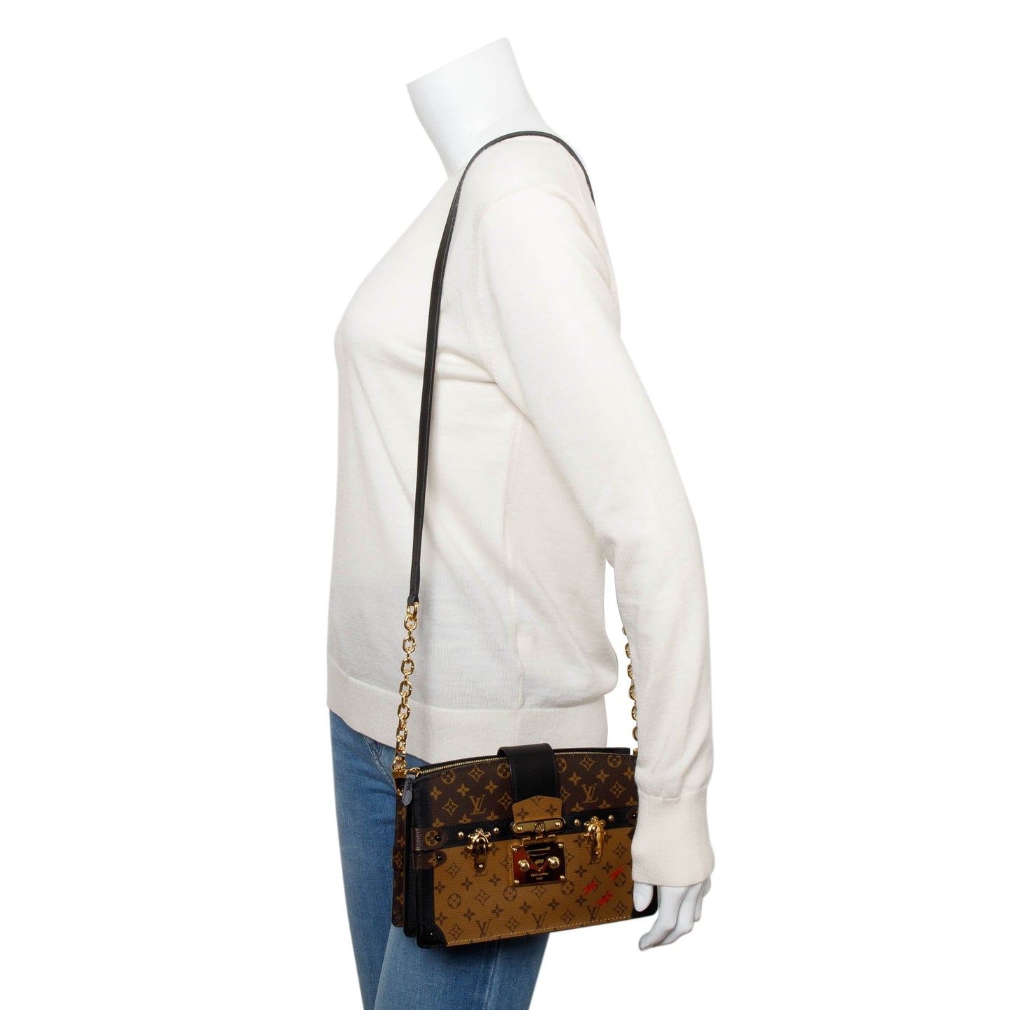 Louis Vuitton Monogram Reverse Pochette Trunk Clutch